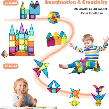 Animal Village Magnetic Building Blocks 102pcs for Kids Ages 3 4 5 6 with the Listed Color, Size or Set Options for Everyday Use