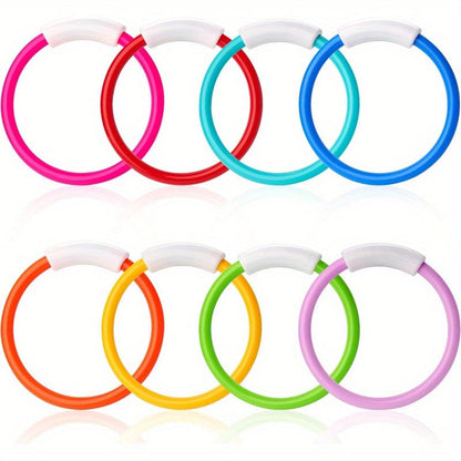 Diving Rings Pool Toys for Kids 8 Pack, Colorful Sinking Dive Rings Underwater Swimming Training Set for Boys & Girls