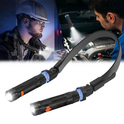 Hands-Free Neck Light LED Wearable Reading Light with Magnetic Base & Flexible Design, Portable Book Light for Reading