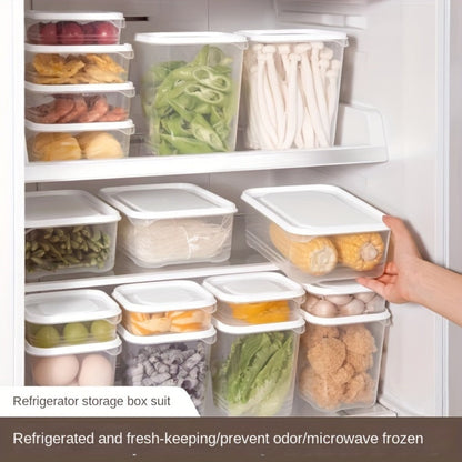 Stackable Refrigerator Storage Containers with Lids 4pcs, 42-Oz BPA-Free Food Storage Set for Meat Fruits Vegetables
