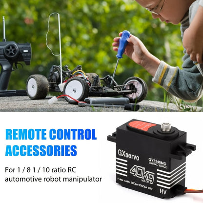 High Torque Digital Servo 180° Metal Gear, 25T Servo Arm for 1/8 1/10 RC Cars Trucks Crawlers & Robots
