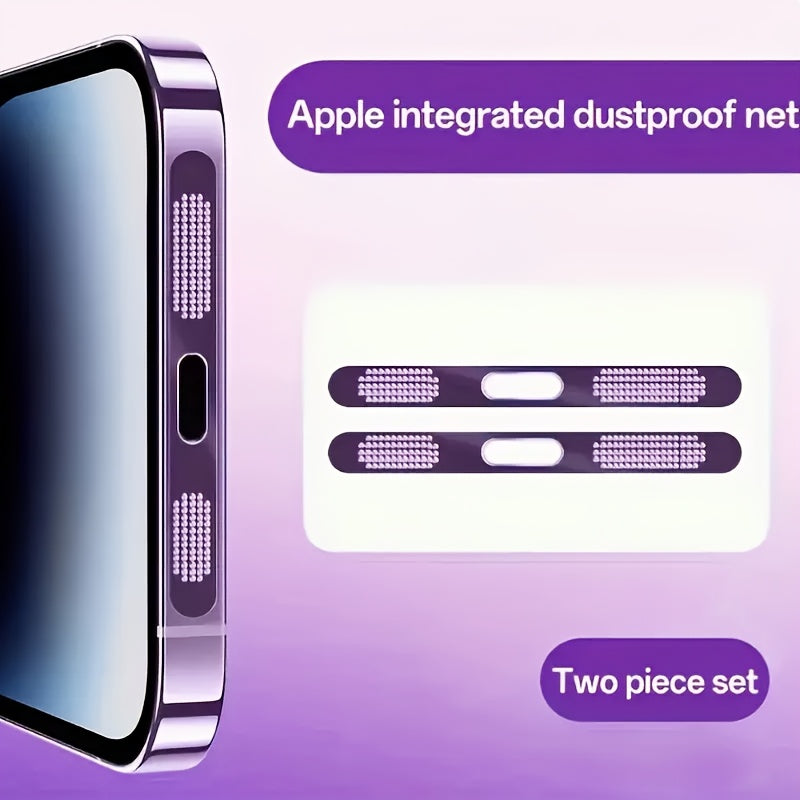 Metal Speaker Dust Mesh for iPhone 2-Pack – Anti-Dust Cover Sticker, Dustproof Mesh Net for Speaker & Earpiece, Multiple Colors