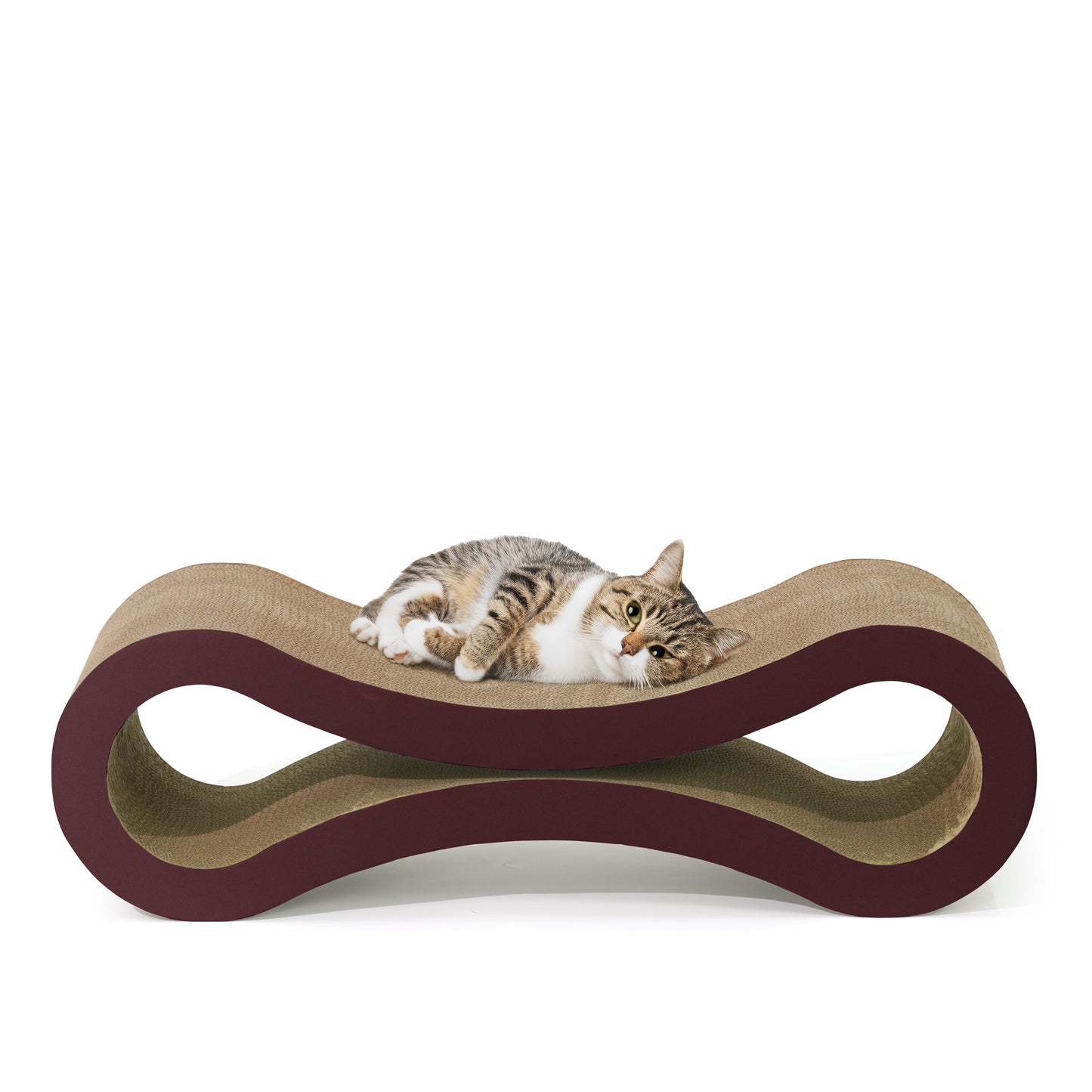 Cat Scratcher Lounger Large Infinity Reversible Cardboard Scratching Pad Board for Indoor Cats, 5-Layer High-Density Cat Scratch Bed
