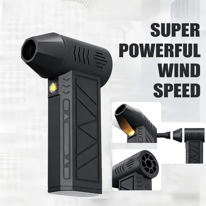 Portable Fan USB-Rechargeable Handheld Model with Brushless Motor, Built-In LED Light and Desktop Base