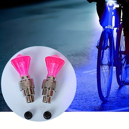 LED Tire Valve Stem Light Sets in 4-, 8- or 16-Piece Blue, Green, Red, Mixed and Skull-Top Configurations