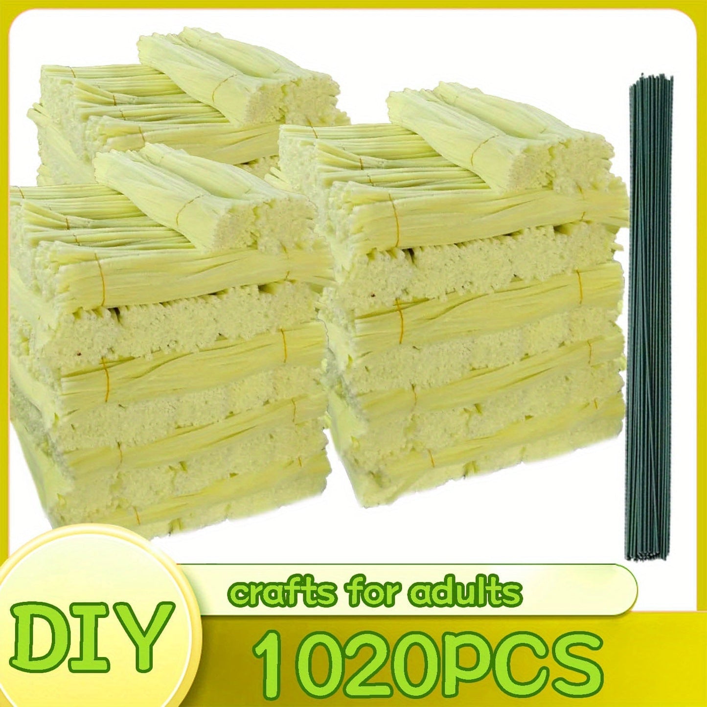 Pipe Cleaners 1020pcs Chenille Stems 20 Colors, Upgraded Thick Fuzzy Sticks with Patterned Rods for Kids Adults Teachers