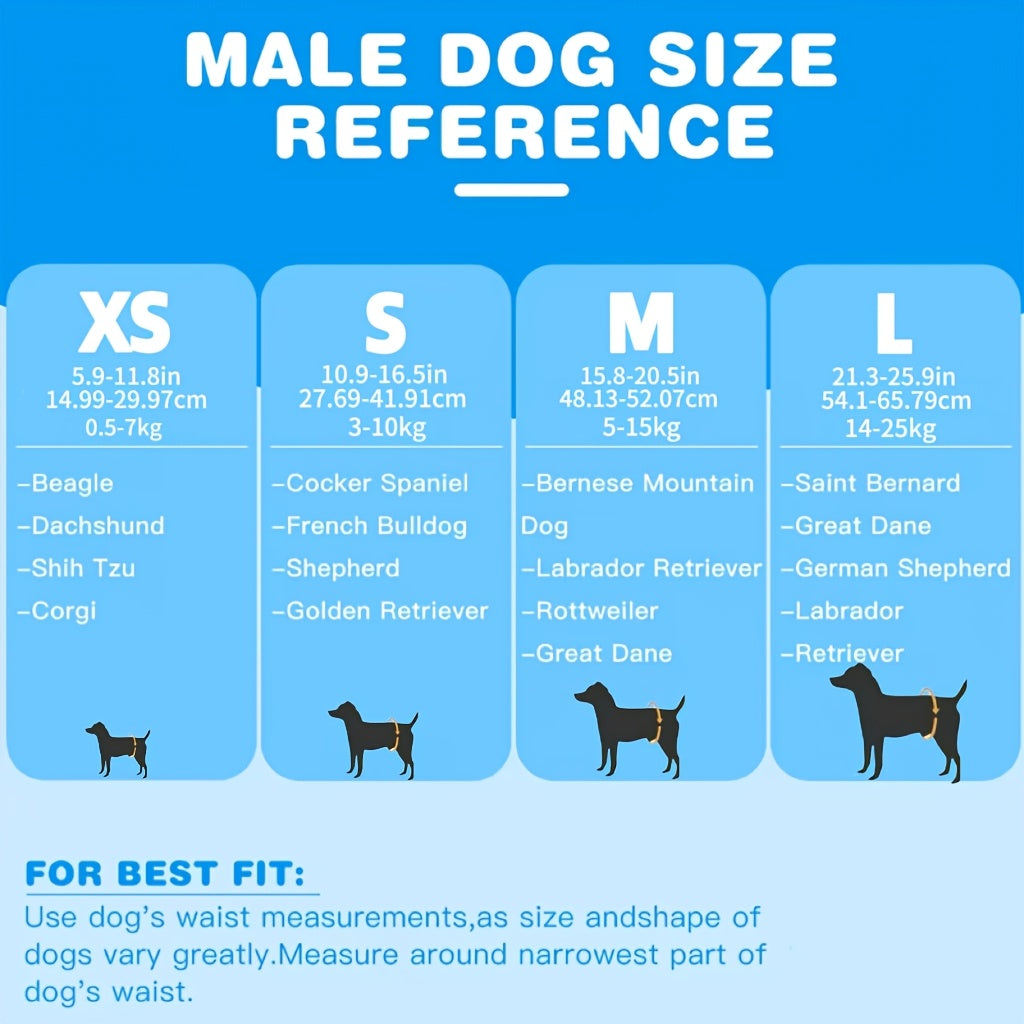 Disposable Dog Diapers 50-Pack for Male & Female Dogs – Super Absorbent Leak-Proof Pet Nappies, Comfortable Fit for Puppies, Senior Dogs