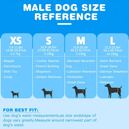 Disposable Dog Diapers 50-Pack for Male & Female Dogs – Super Absorbent Leak-Proof Pet Nappies, Comfortable Fit for Puppies, Senior Dogs