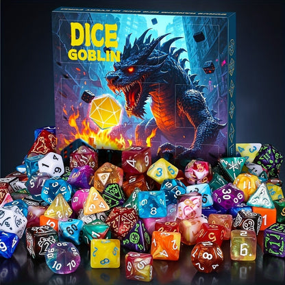 Mystery Box DnD Dice Set 72pcs Blind Box 9 Sets Random Polyhedral Dice with the Listed Color, Size or Set Options for Everyday Use