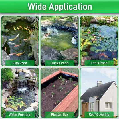 Koi Pond Liner HDPE 13x20FT – Waterproof Fish & Water Garden