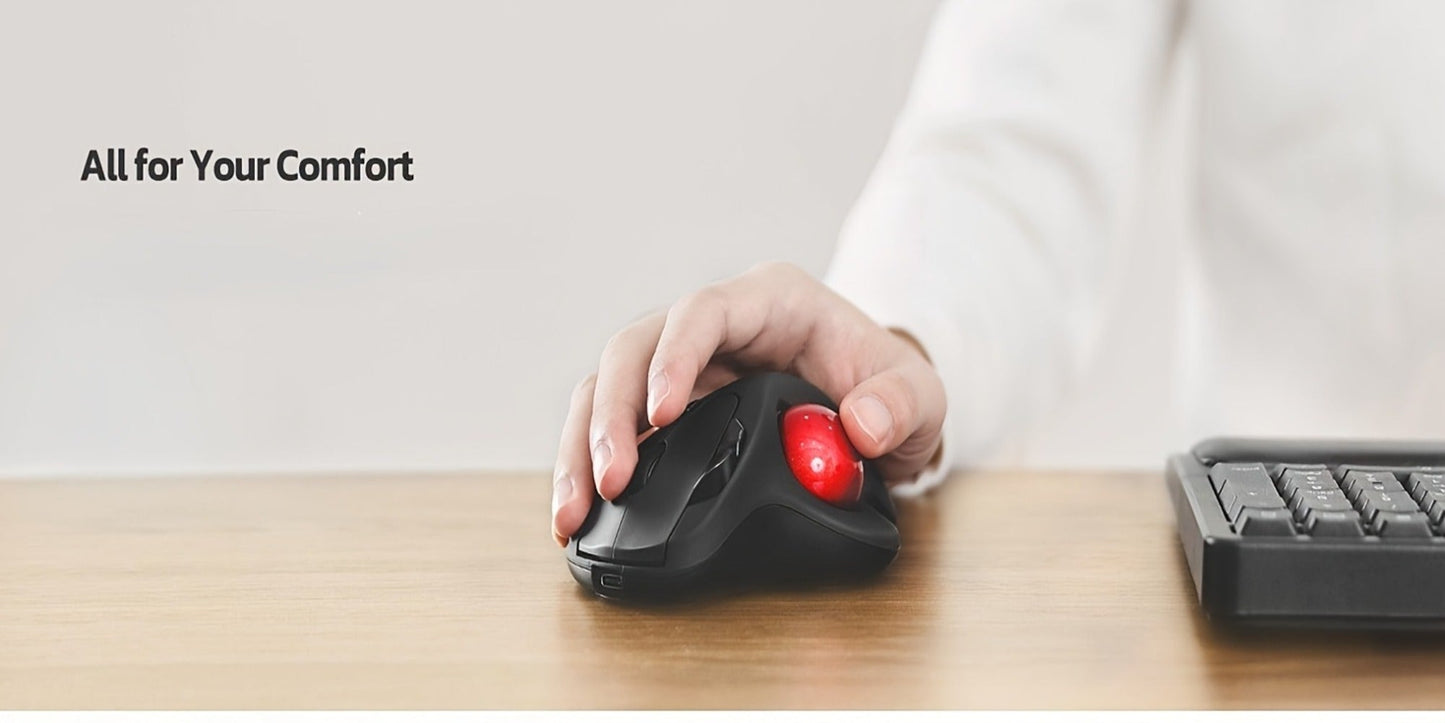 Wireless Trackball Mouse Rechargeable Thumb Control 3 Device Connection 2.4G USB Receiver for an Everyday Personal Care Routine