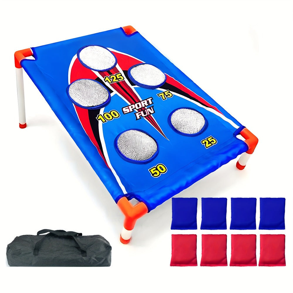 Bean Bag Toss Game Set – 5-Hole Scoring Board, 8 Bean Bags & Carry Bag | Outdoor Indoor Fun for Kids & Adults | Camping Parties Beach