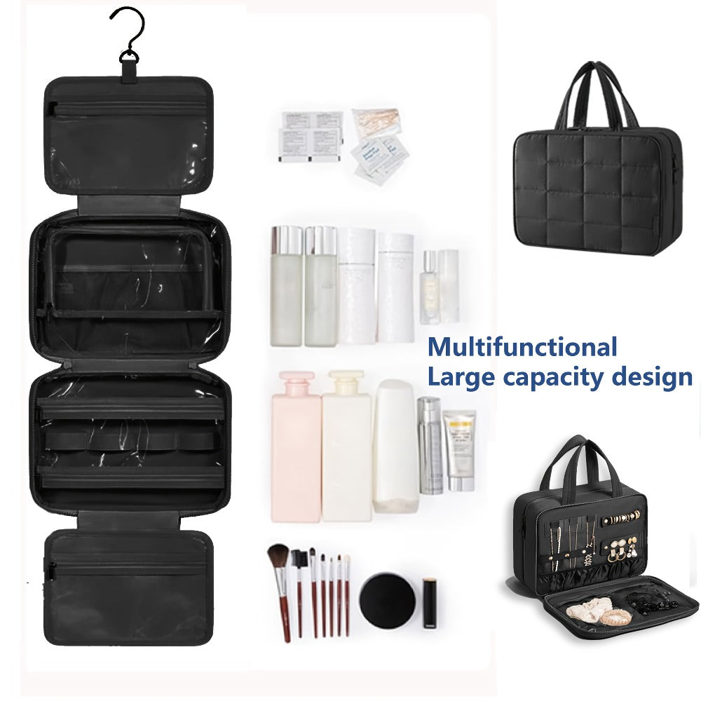 Hanging Travel Toiletry Bag Large Capacity for Full-Size Products Waterproof Cosmetic Organizer with Hook
