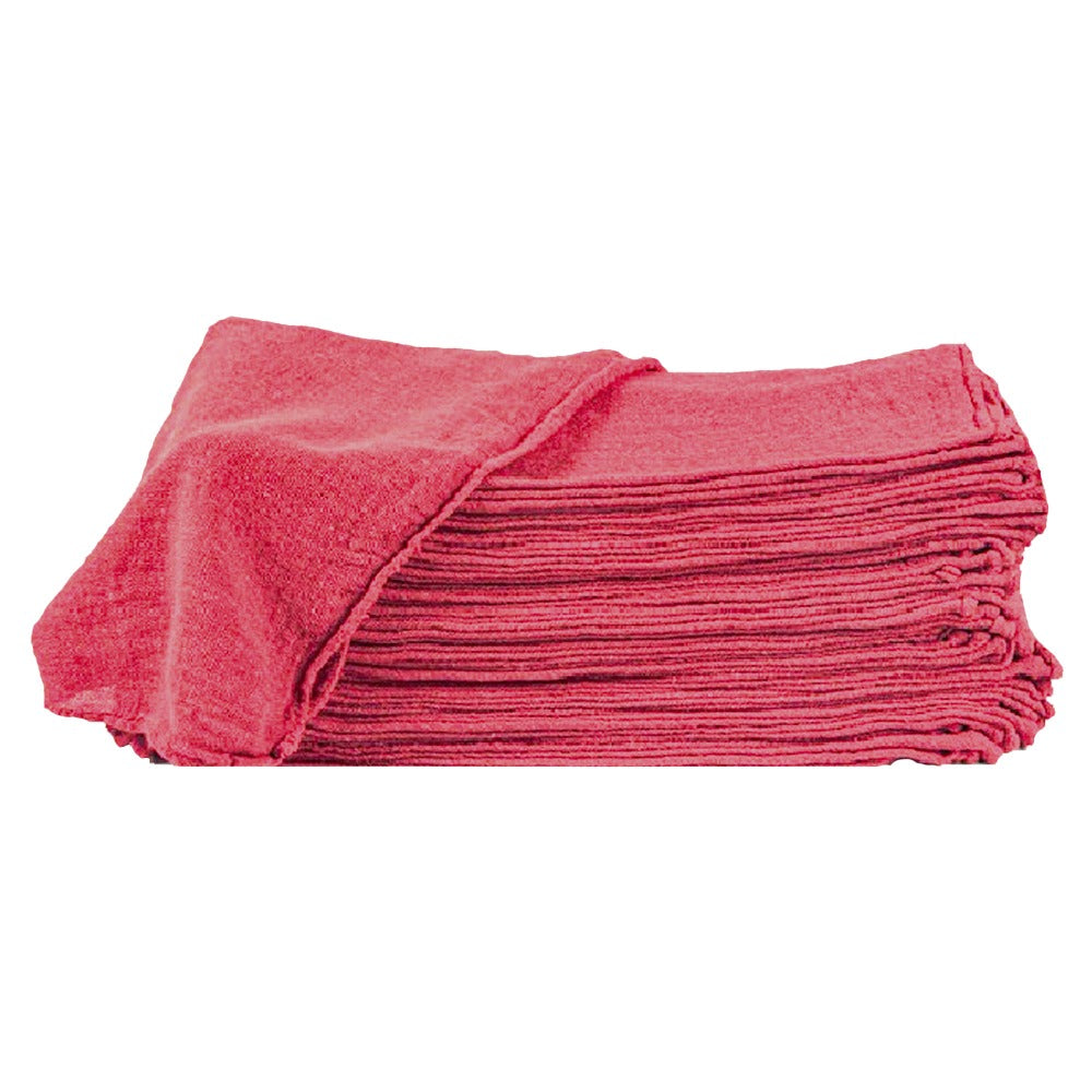 Cotton Shop Rags 12x14 Inch Absorbent Lint-Free Cleaning Towels Multipurpose Shop Towels for Automobile Garage Industry Home Red White Navy