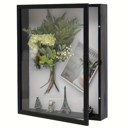 Shadow Box Frame 12x16 – Large Deep Display Case with Plexiglass Cover for Photos, Medals, Flowers, Memorabilia & Keepsakes