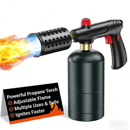 Kitchen Torch Propane Culinary Torch with Adjustable Flame, Safety Lock & Heat Dissipation, Butane Torch for Searing Steak