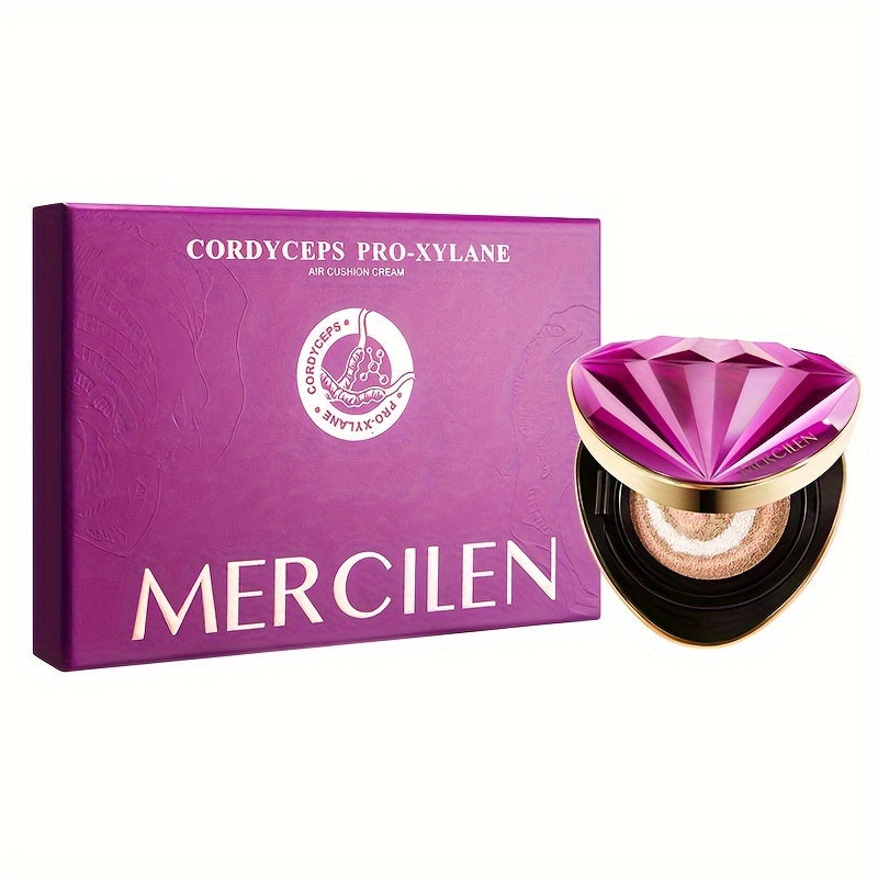 Air Cushion BB Cream Foundation Moisturizing Medium Coverage Dewy Finish with Plant Squalane Glycerin Tri-Color Adaptive Blends All Skin