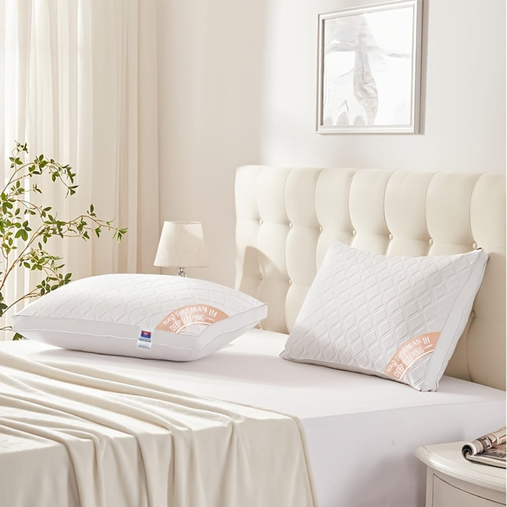 Queen Size Pillows for Side Sleepers, 800g Heavyweight Hotel Collection, Down Alternative, Ultra-Plush & Resilient