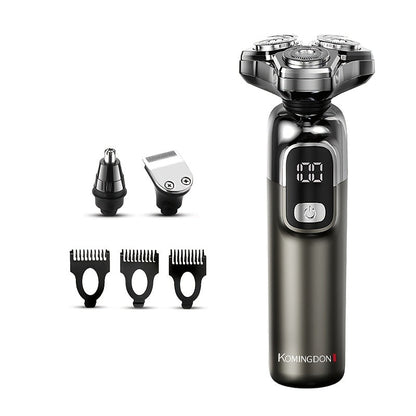 Rotary Shaver for Men 3-in-1 Cordless Rechargeable Electric Razor - Floating Head Wet Dry Shaver