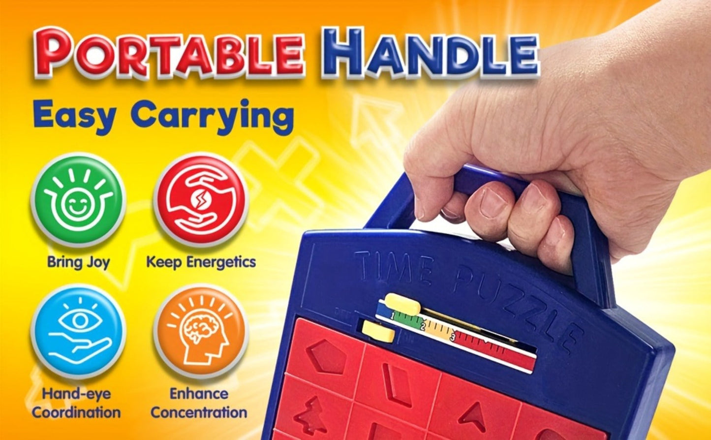 Shape Puzzle Pop-Up Board Game for Kids, Interactive Timer Matching Game with 3 Difficulty Levels