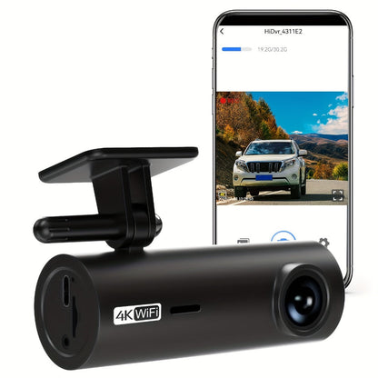 LF10 Dash Camera with 4K Label, WiFi App Control, Voice Prompt and Card Support Marking up to 256GB