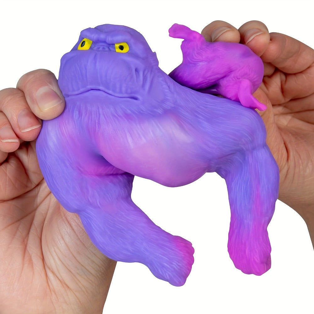 Squishy Monkey Stretchy Fidget Toy 4pcs, Mega Gorilla Squish & Stretch Stress Toy, PVA Sponge Filling