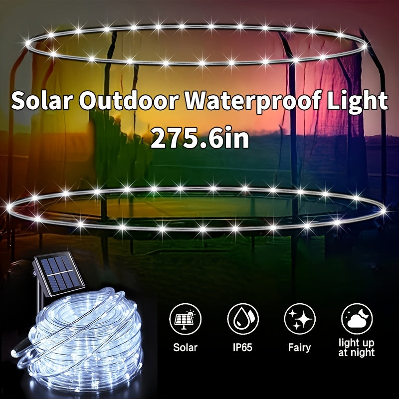 Solar Trampoline Lights for Kids – IP65 Waterproof LED Trampoline Accessories, 8 Dynamic Modes, Solar Powered Outdoor Light for 8-16ft