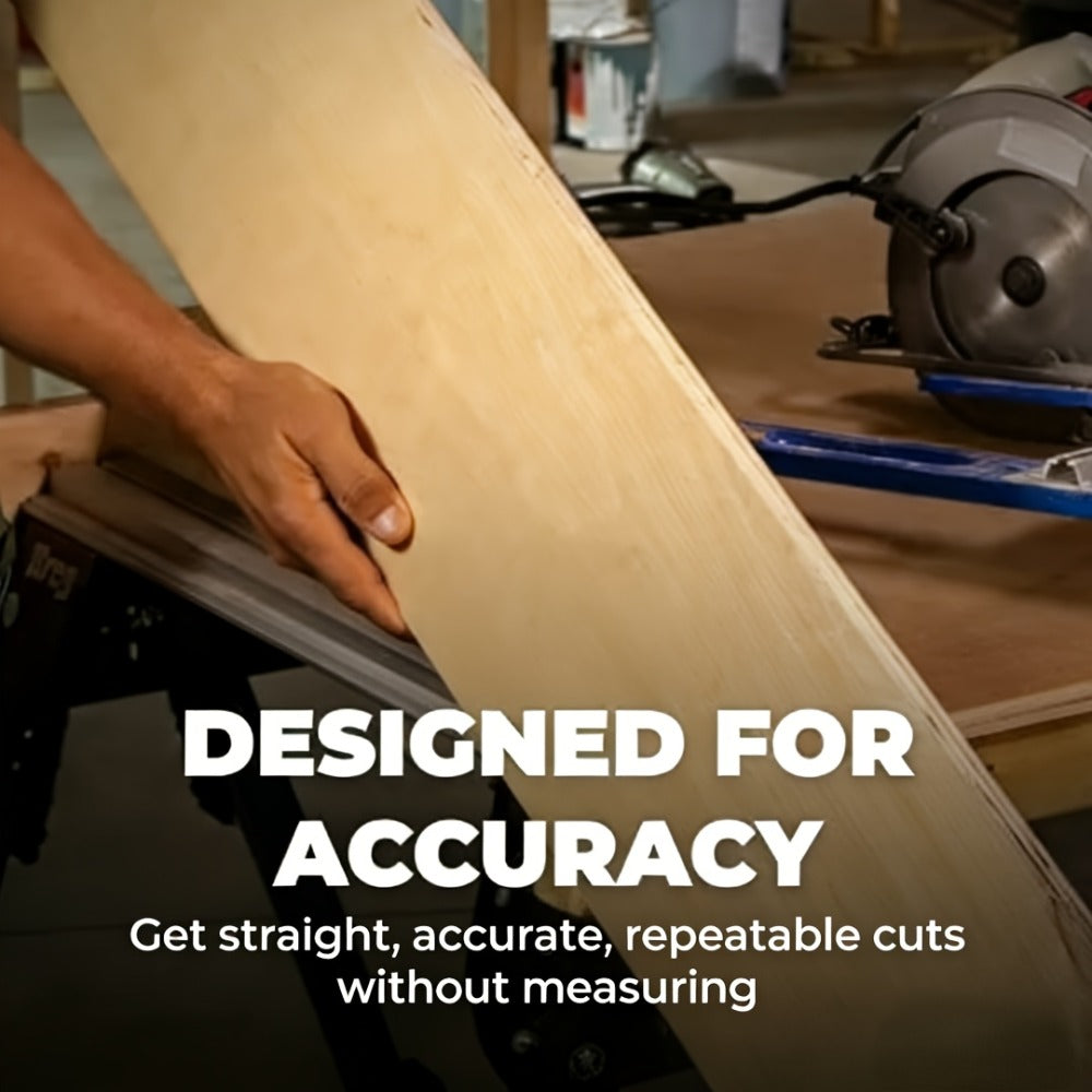 Circular Saw Guide Rail Heavy Duty Metal Manual Precision Cutting Tool for DIY Woodworking Construction Straight Cut Guide No Electricity