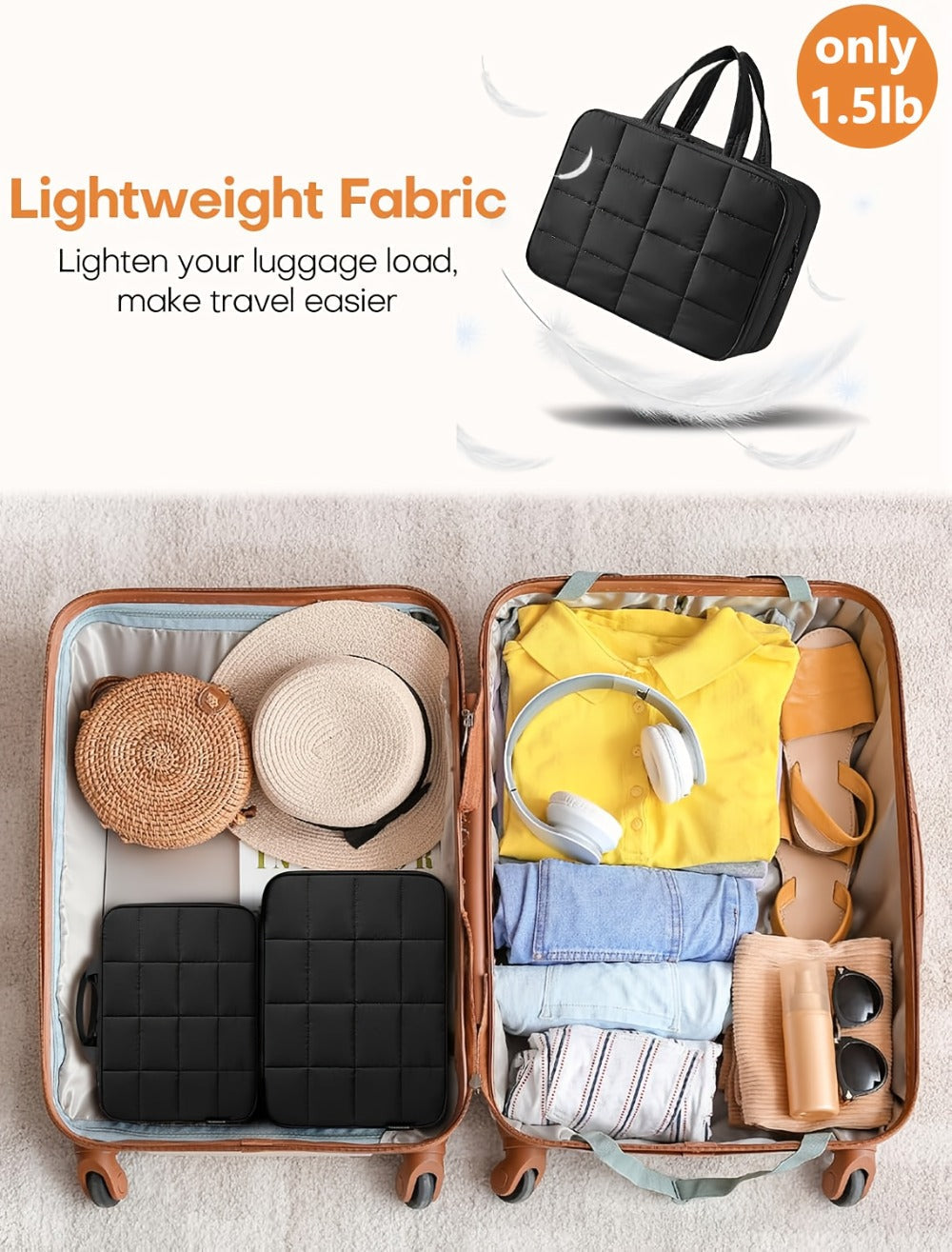 Hanging Travel Toiletry Bag Large Capacity for Full-Size Products Waterproof Cosmetic Organizer with Hook