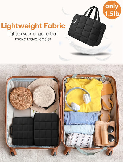 Hanging Travel Toiletry Bag Large Capacity for Full-Size Products Waterproof Cosmetic Organizer with Hook