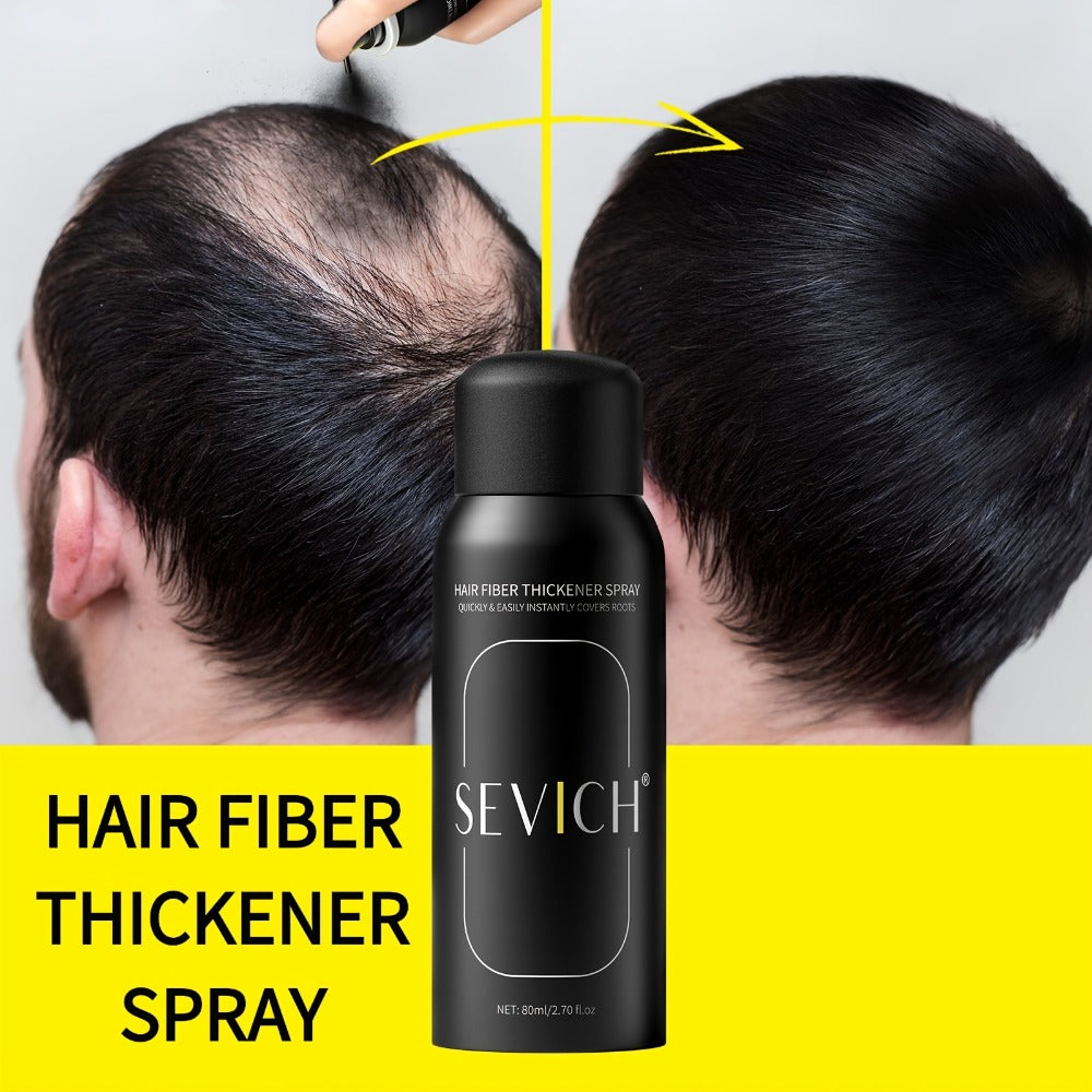 Root Cover Up Spray 80ml Instant Gray Hair Concealer with Plant-Based Fibers, Transfer-Resistant No-Mark Formula