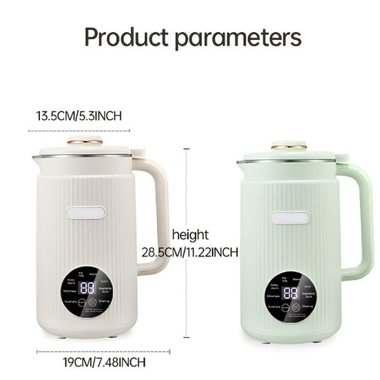8-in-1 Nut Milk Maker 35oz 8-Blade - Almond Oat Soy Coconut Plant-Based Milk Machine for Entryways, Bedrooms and Living Spaces