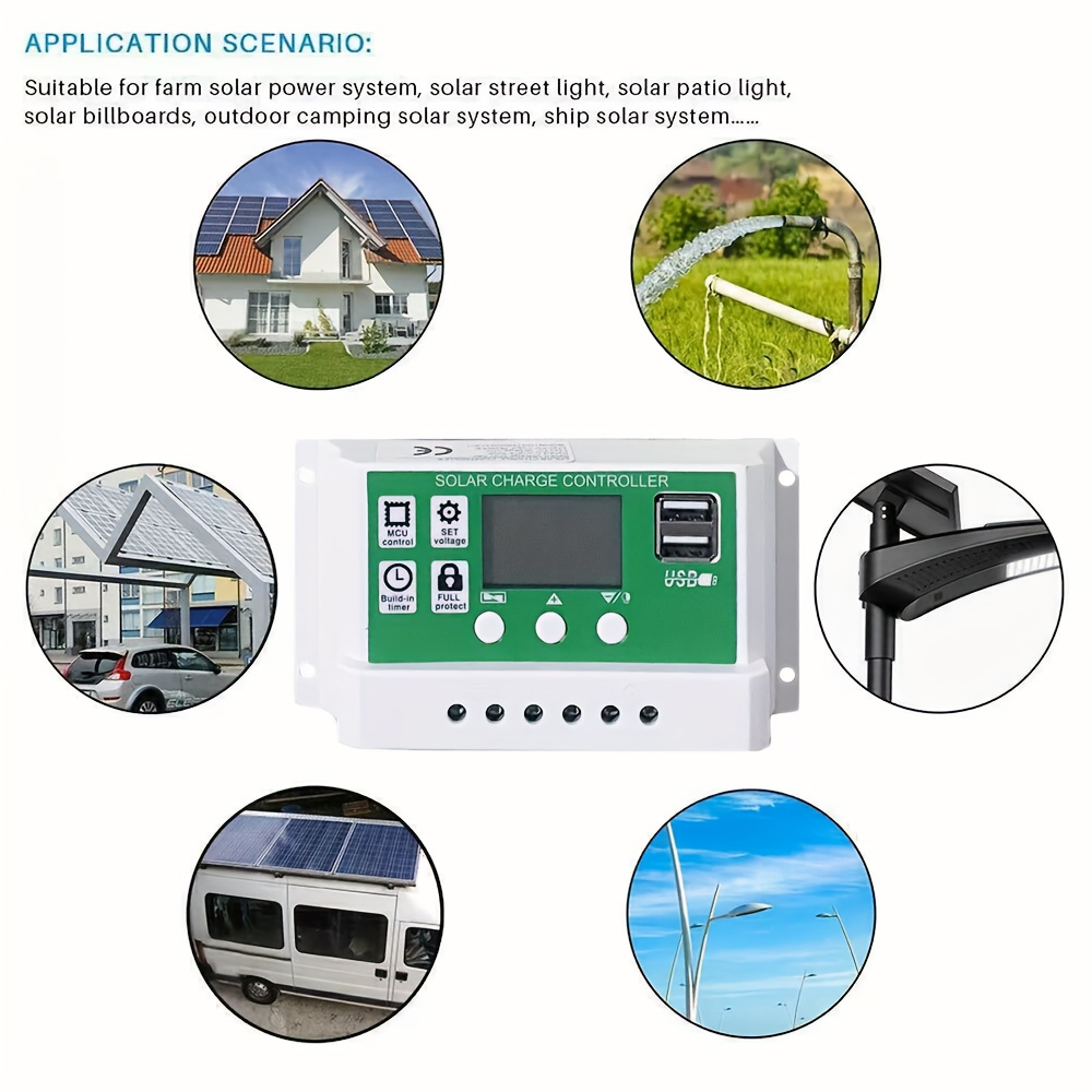 60-Watt Monocrystalline Solar Charging Kit with Green Controller and One- or Two-Panel Options