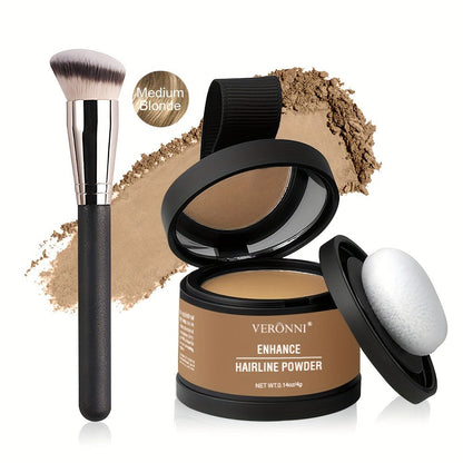Hairline Shadow Powder Kit with Brush – Waterproof Hairline Concealer & Hair Root Touch Up Powder | Instant Fuller-Looking Hairline | 6