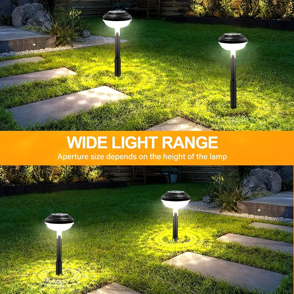 Solar Outdoor Lights 6-Pack IP44 Landscape Stakes with Light Sensor and Color/Warm White Mode