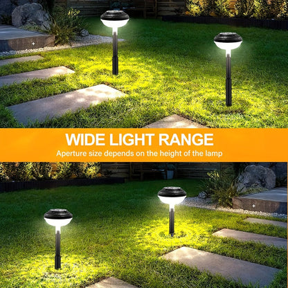 Solar Outdoor Lights 6-Pack IP44 Landscape Stakes with Light Sensor and Color/Warm White Mode