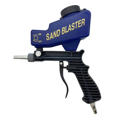 Sandblasting Gun 90PSI Portable Adjustable Flow 7.0cfm 6.5mm Nozzle Gravity Spray Tool for Entryways, Bedrooms and Living Spaces