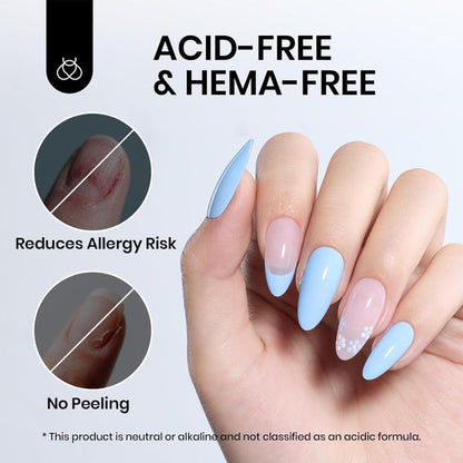 Nail Glue and Dehydrator Kit 3Pcs Acid-Free HEMA-Free – Professional Bond Primer Prep Set for Press On Nails Tips Extensions Gel Manicure