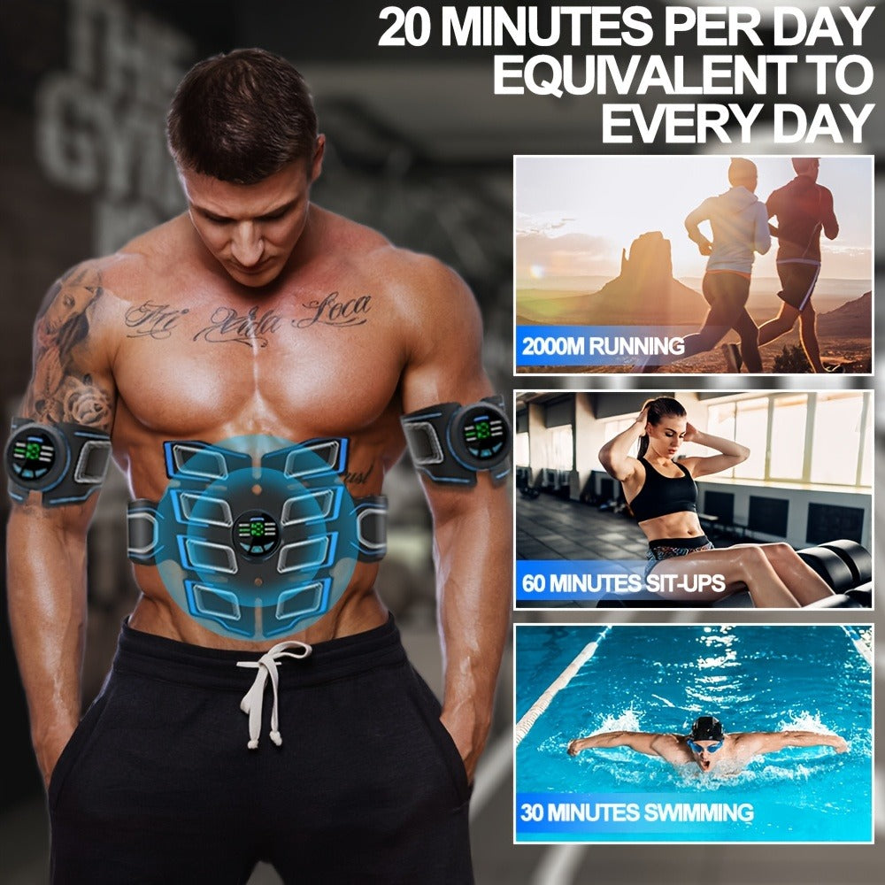 EMS Ab Training Band, Whole Body Electric Stimulator Belt for Abdominal Toning, Passive Workout During Reading