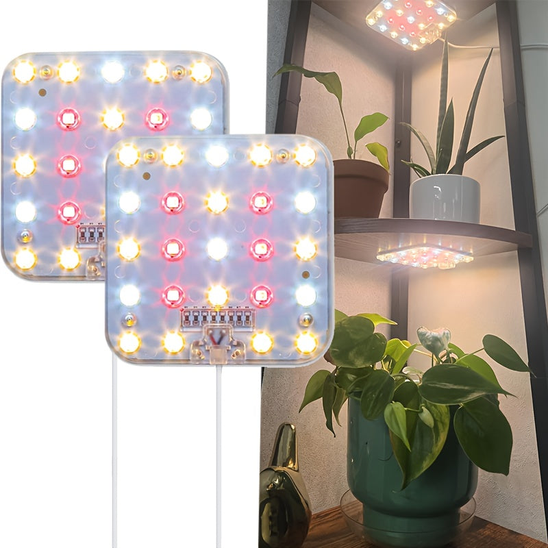 Two-Panel 5V 2A USB Plant Light Kit with Standard or 96-LED Option and Four-Level Controller