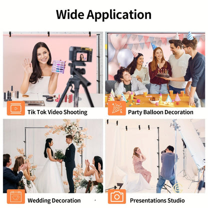 9x6.5ft Rectangular Backdrop Stand Adjustable Metal Background Stand for Wedding Ceremony Balloon Arch Photo Studio Birthday Anniversary