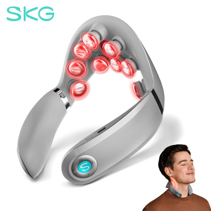 Neck Massager with Heat Cordless Electric Kneading, Wearable Hands-Free Portable Neck Shoulder Massager USB Rechargeable