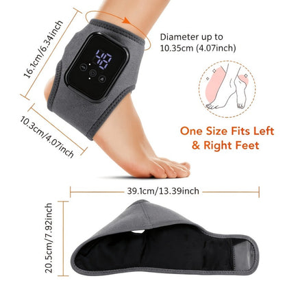 Heated Ankle Wrap Massager with Five Heat Levels, Three Vibration Modes and One- or Two-Piece Options