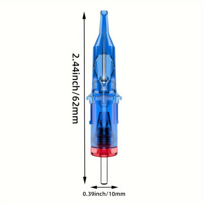 Tattoo Needles 50Pcs Round Liner Shader - POSEIDON V3 12RL 12RS Membrane Safety for Temporary Body Art, Festivals and Costumes