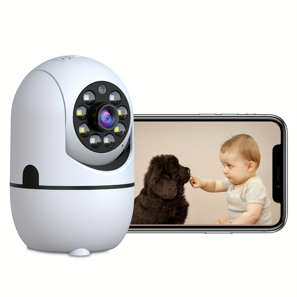 Security Camera 1080P Indoor PTZ Model with 355 Pan-Tilt, Dual-Band WiFi, Two-Way Audio and Three Pack Sizes