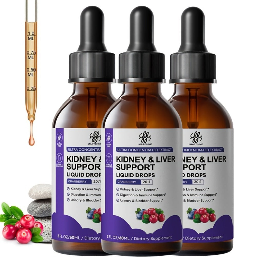 Kidney and Liver Support Drops 27-in-1 Complex - Alcohol-Free Natural Herbal Formula for Liver Health