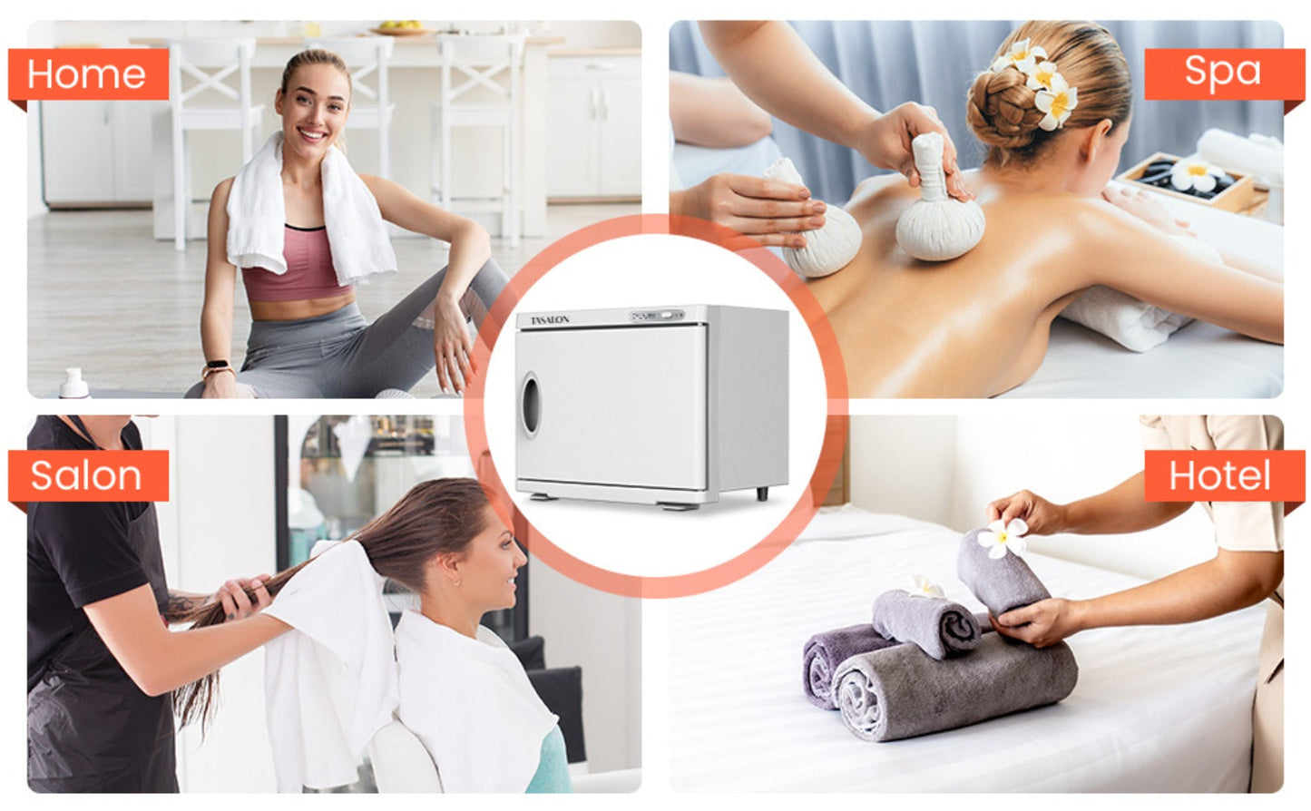 Hot Towel Warmer Cabinet 23L Holds 72 Towels Heats to 158-176°F in 10-15 Min, Professional Salon & Spa