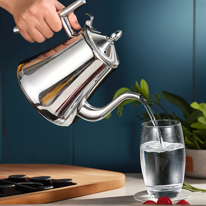 Stainless Steel Tea Kettle with Filter, Tea Pot Coffee Pot Cold Water Pitcher for Home Hotel Restaurant