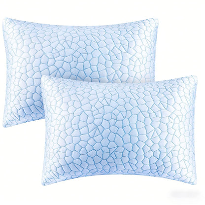 Hotel Quality Sleep Pillows Firm Support Cool-to-Touch Fiber Fill 2/4 Pack – Back Stomach Side Sleeper Pillow Set Soft Breathable Bed