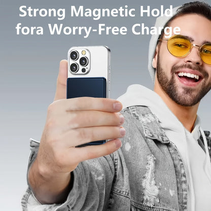 MagSafe Compatible Magnetic Power Bank 5000mAh Ultra Slim 20W Fast Charging, Portable Charger for iPhone 17 16 15 14 13 12